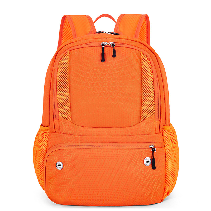 24L High-Capacity Orange Basketball Backpack with Shoe Compartment & Dedicated Ball Zone - Waterproof & Durable Oxford Training Bag