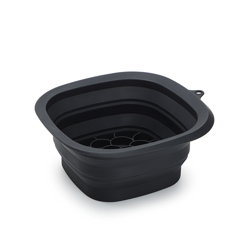 Black Collapsible Silicone Face Ice Basin | Portable Cold Therapy and Beauty Tool | Multi-Use Facial Spa