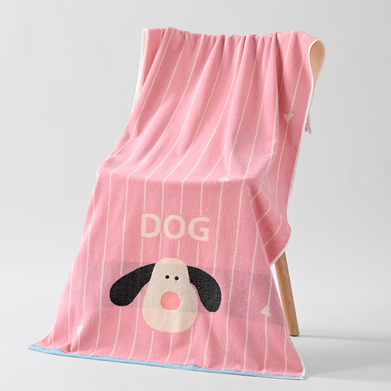 Pink Balloon Deluxe Extra Large Pure Cotton Beach & Bath Towel | Highly Absorbent, Thick 70 x 140 cm | Fun Cartoon Design