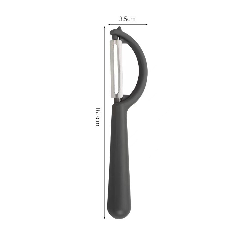 2 Pcs Dark Grey Multi-Functional Vegetable & Fruit Peeler – Stainless Steel Blade with Ergonomic PP Handle (60g)