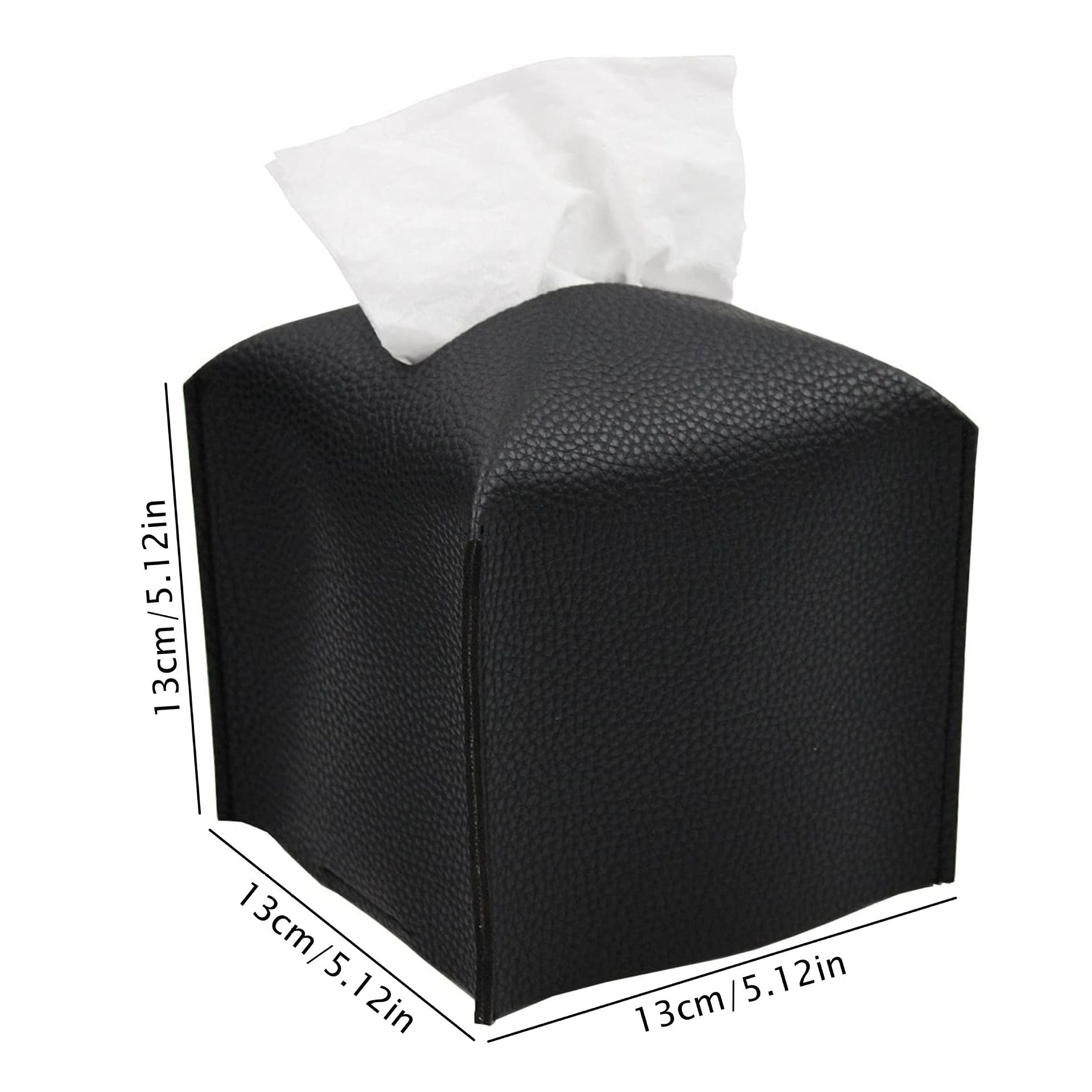 2 Pack Pink PU Leather Rectangular Tissue Box Covers Foldable Roll Paper Bag for Car Home and Bathroom Modern Storage Solution for Local Households