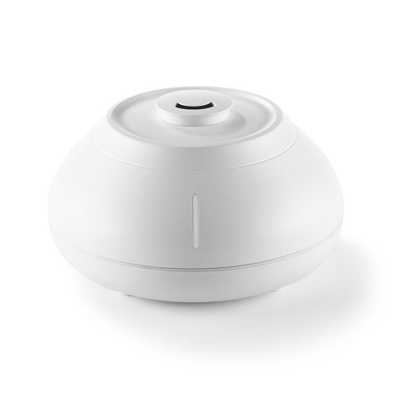 White 7-Color Flame Ultrasonic Nano Mist Humidifier & Diffuser - Type-C Powered Realistic Fire Effect Mood Lamp for Home & Office