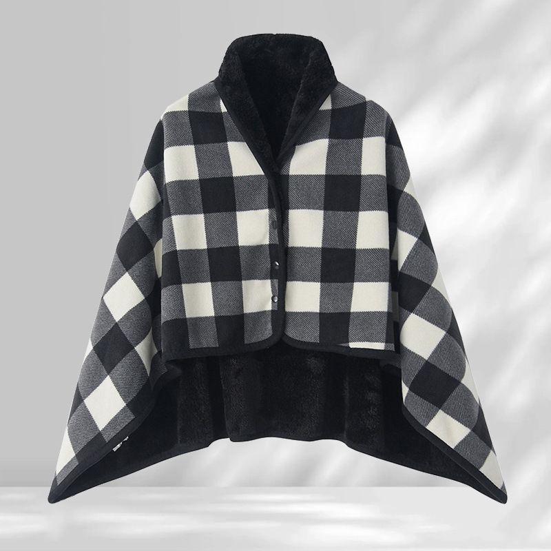 Black and White 100*140cm Japanese-Style shawl blanket Ultra-Soft Blanket - Thick Polyester Throw for Sofa, Bed, Office,  Cozy Nap Blanket for Winter & All Seasons