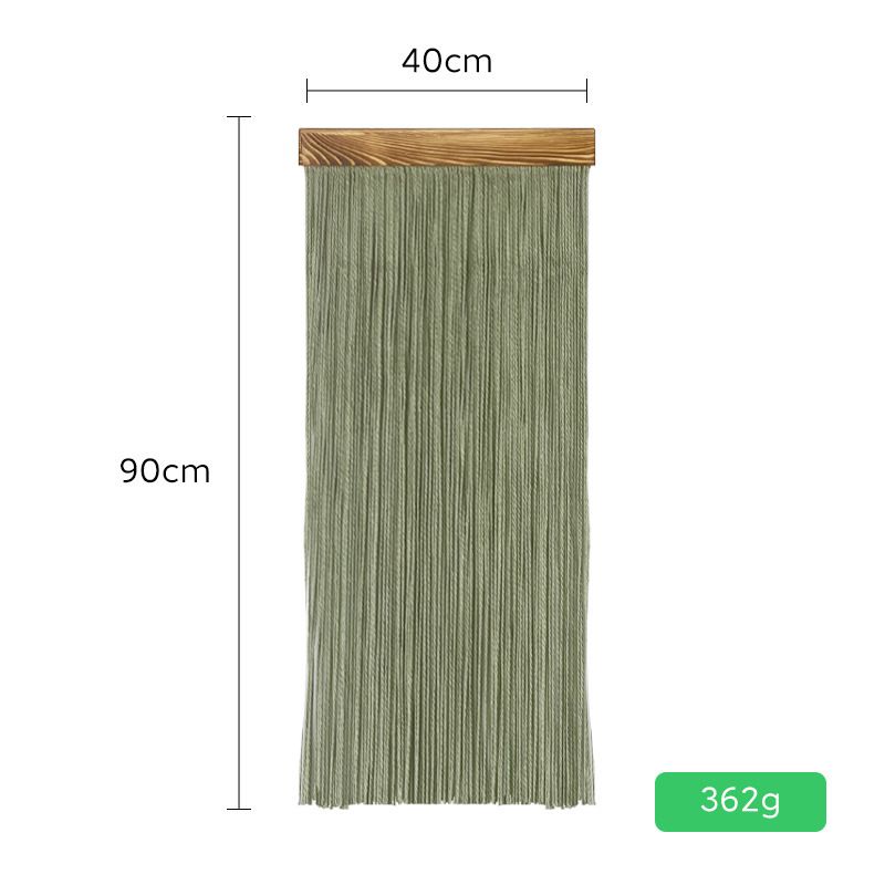 Light Green 90×40 cm Natural Fibre Tapestry -Handwoven Cotton Tassel Wall Hanging – Minimalist Boho Decor for Bedroom, Living Room & Café