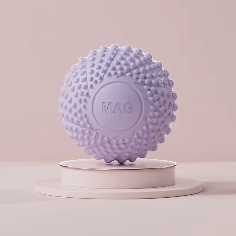 2-Pack Purple Spiky Fascia Massage Balls - Portable TPE Foot Arch Muscle Relaxer for Yoga Recovery Trigger Point Therapy