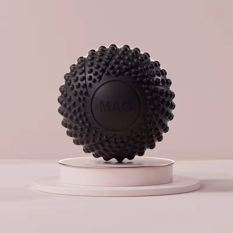 2-Pack Black Spiky Fascia Massage Balls - Portable TPE Foot Arch Muscle Relaxer for Yoga Recovery Trigger Point Therapy