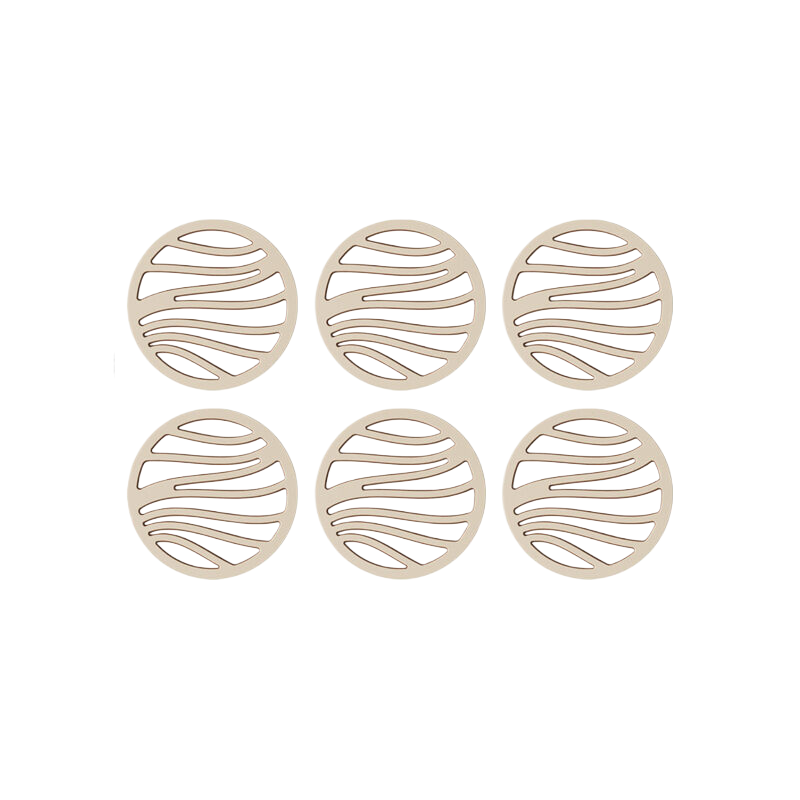 6 pieces of double-layer bowl and dish anti slip circular insulation pad (without bracket)