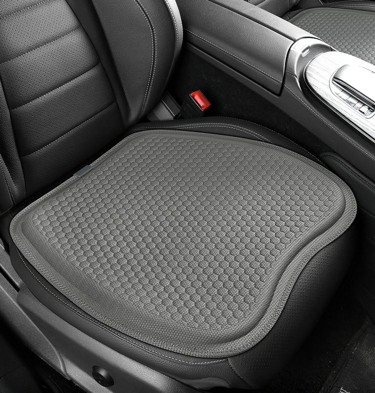 Gray Universal Honeycomb Gel Seat Cushion - Breathable Cooling Pad for Car & Office - Ergonomic Pressure Relief & Non-Slip Design for Long Sitting