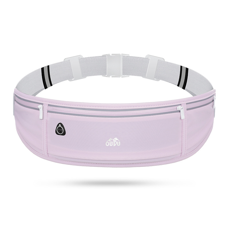 Light purple Adjustable Running Belt - Fits Large Phones, Reflective, Earphone Port