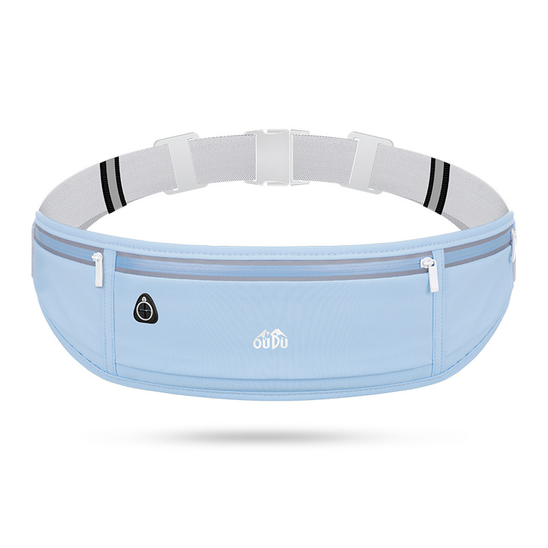 Sky blue Adjustable Running Belt - Fits Large Phones, Reflective, Earphone Port