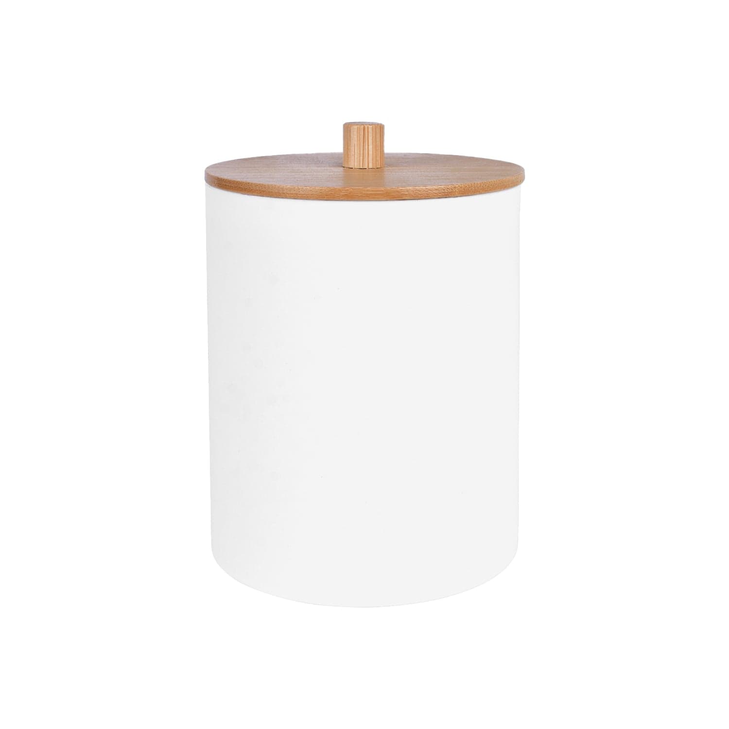 Bamboo Lid Cotton Swab Canister