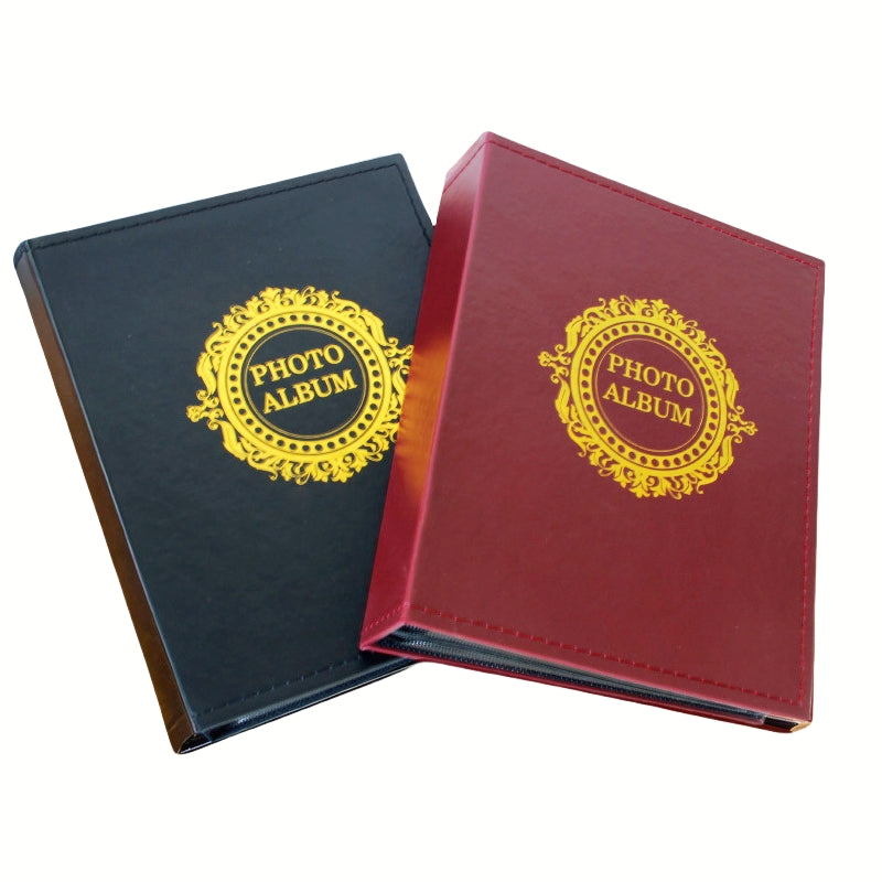 Classic photo album 200 Pcs 4x6 photos Red and Black - Black